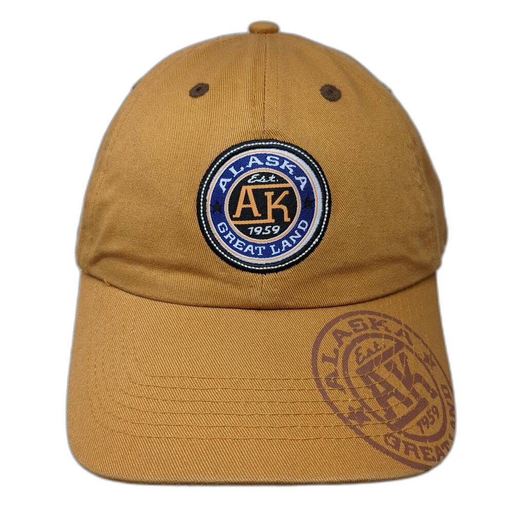 Alaska Shirt Company Baseball Cap Brown One Size AK Great Land Logo Graphic Hat